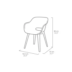 Keter Akola Tuinstoelen - 2 stuks -56.5x55x80cm - Olijf Groen