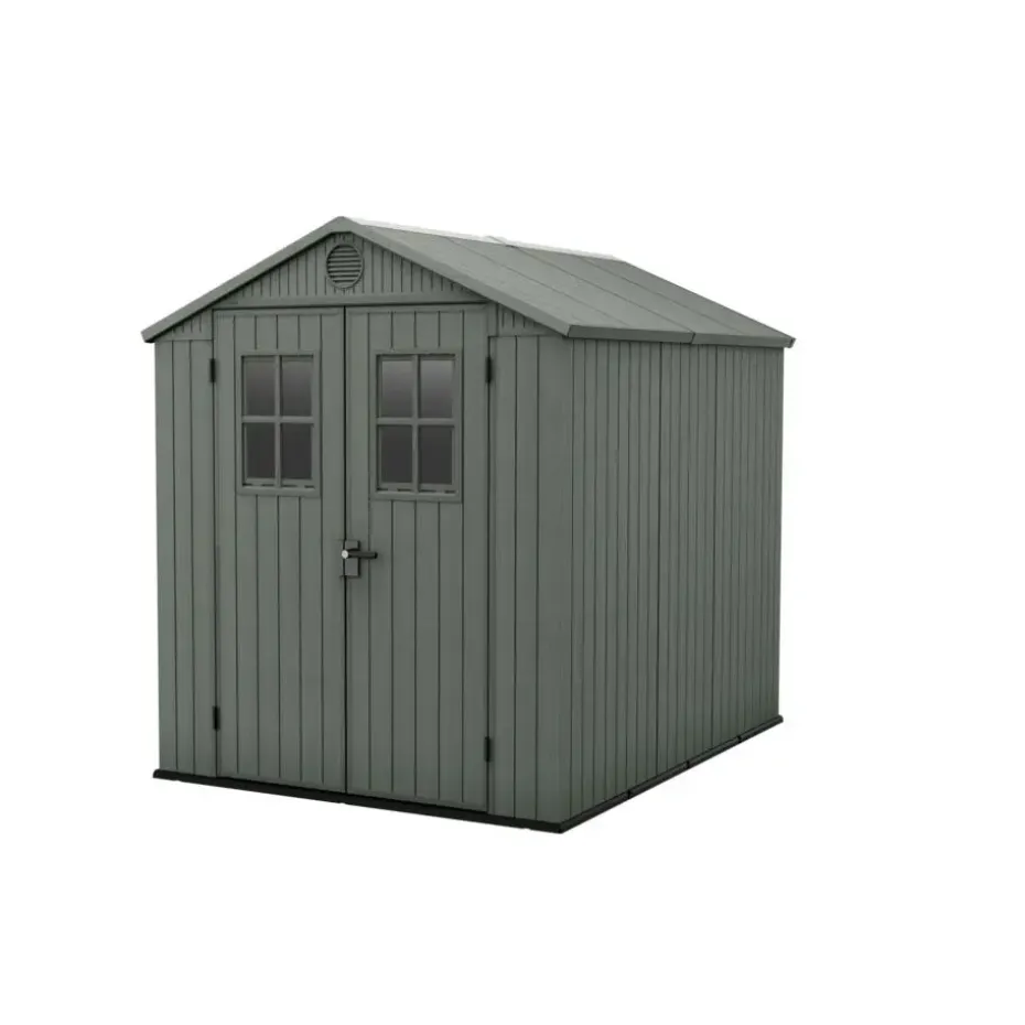 Keter Darwin 68 Tuinhuis - dubbele deuren + ramen - 190x244x221 - Groen