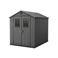 Keter Darwin 68 Tuinhuis - dubbele deuren + ramen - 190x244x221 cm - Grijs