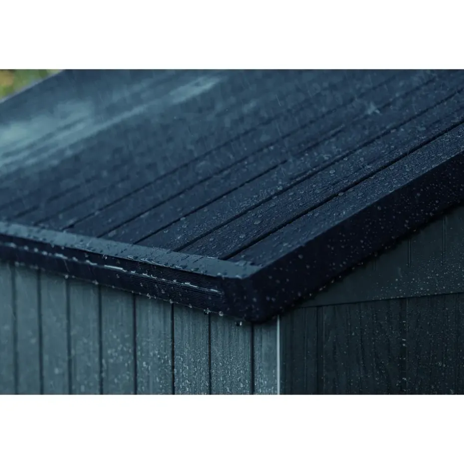 Keter Darwin 68 Tuinhuis - dubbele deuren + ramen - 190x244x221 cm - Grijs