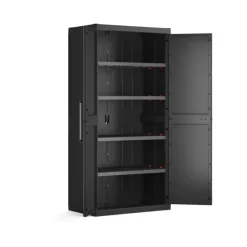 Keter Detroit XL Hoge Kast - 4 planken - 89x54x182cm - Zwart