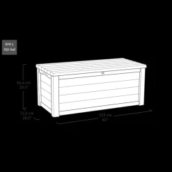 Keter Eastwood Opbergbox - 570L - 72,4x155x64,4cm - Antraciet