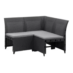 Keter hoekelement Emma 3-zits incl. kussens - antraciet