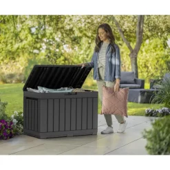 Keter Kentwood Opbergbox 190L - 82,3x45,7x57,7cm - Antraciet