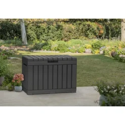 Keter Kentwood Opbergbox 190L - 82,3x45,7x57,7cm - Antraciet