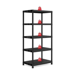 Keter Kunststof Stellingkast extra breed - 90x60x187cm - zwart