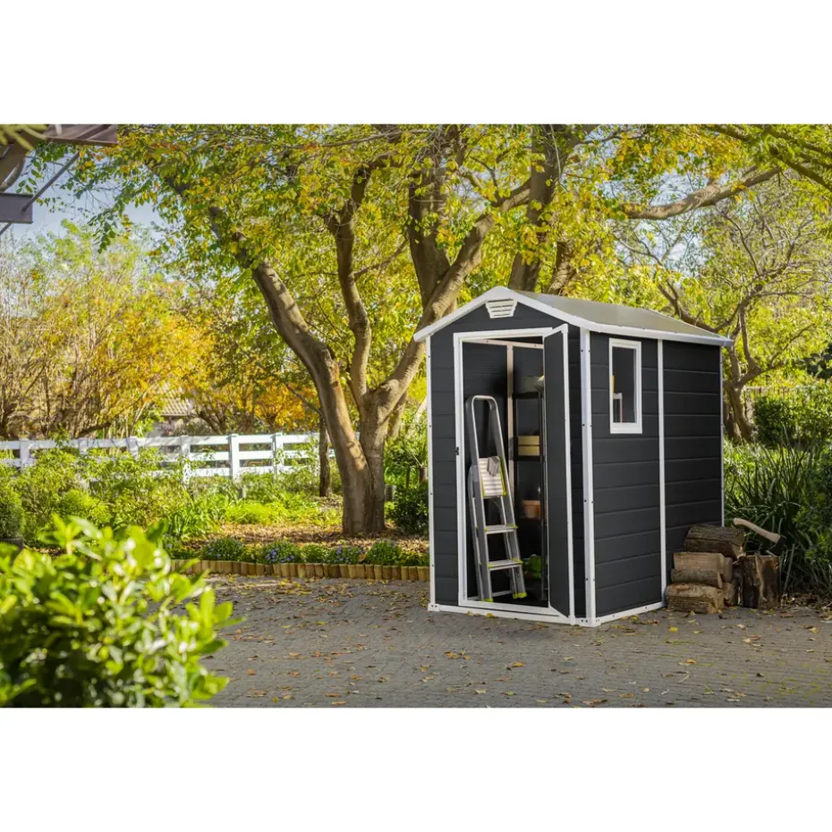 Keter Manor 46 Tuinhuis - 130x192x198 cm - Antraciet