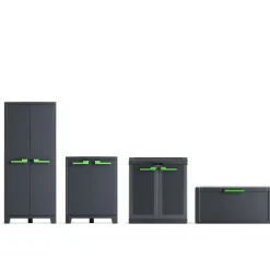 Keter Moby hoge kast - 4 planken - 80x44x182 cm - Antraciet