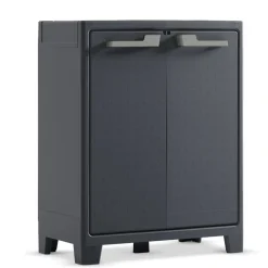 Keter Moby lage kast - 2 planken - 80x44x100 cm - Antraciet