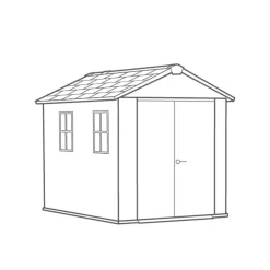 Keter Newton 759 Tuinhuis - 287x230x246cm - Grijs