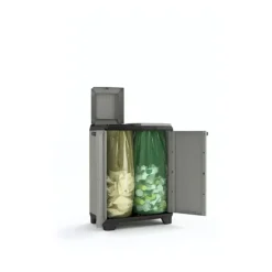 Keter Planet Lage Opbergkast - 68x39x90cm - Grijs/Zwart