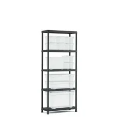 Keter Plus shelf 75/5 - 5 Planken - 75x32x176 cm - Zwart