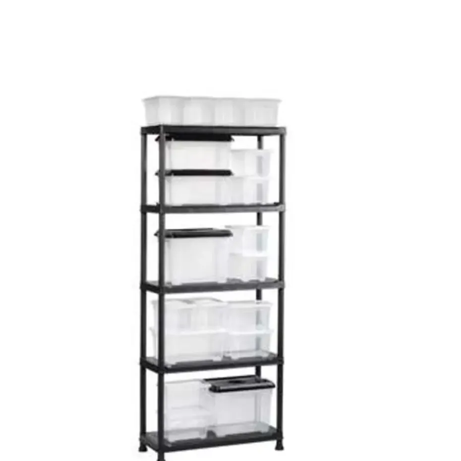 Keter Plus shelf 75/5 - 5 Planken - 75x32x176 cm - Zwart