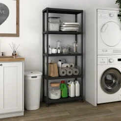 Keter Plus shelf 75/5 - 5 Planken - 75x32x176 cm - Zwart