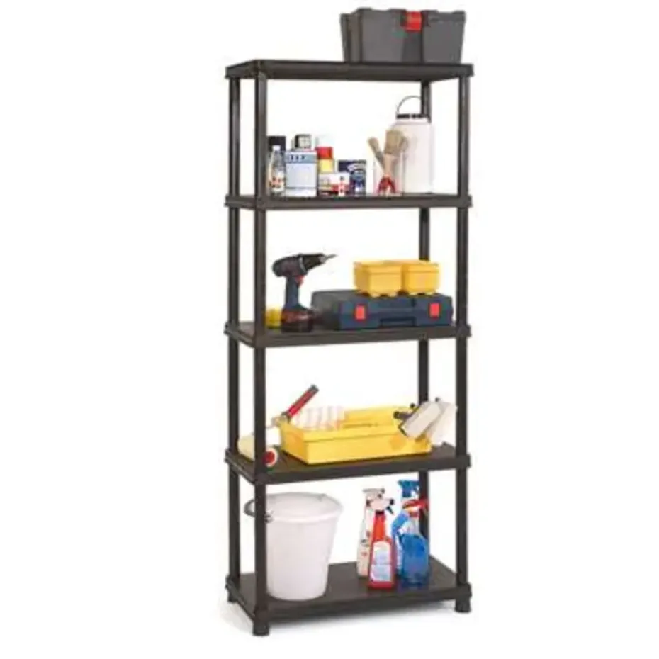 Keter Plus Stellingrek 80/5 - 5 Planken - 80x40x187 cm - zwart