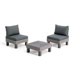 Keter Signature Elements Balkonset 2 personen - met groene kussens - Cappuccino