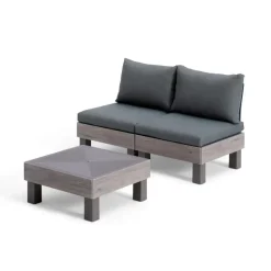 Keter Signature Elements Balkonset 2 personen - met groene kussens - Cappuccino