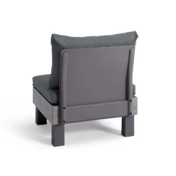 Keter Signature Elements Tuinstoel - met groene kussens - Cappuccino/Ashwood