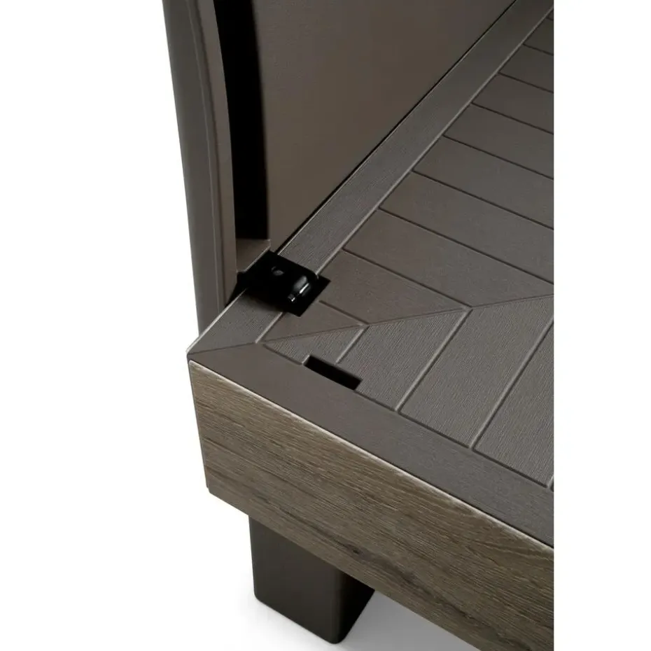 Keter Signature Elements Loungeset 4 personen - met groene kussens - Cappuccino