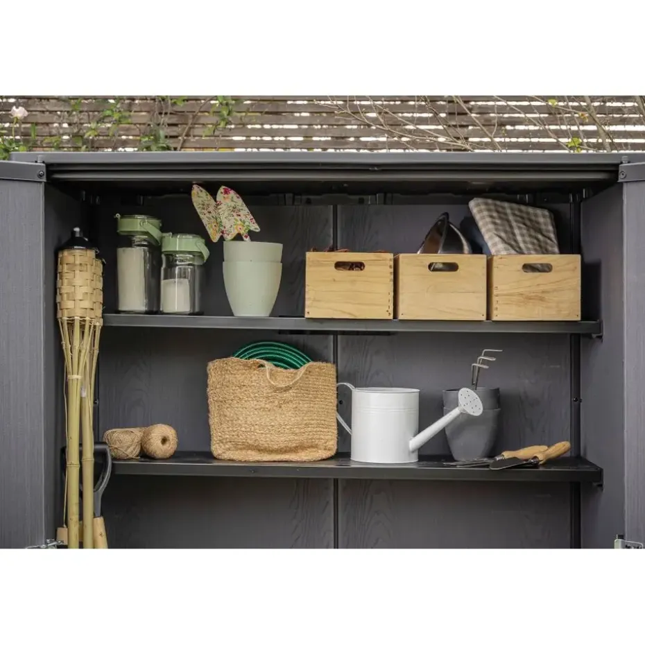 Keter Venetian Opbergkast - 140x73.6x170.4cm - Bruin