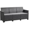 Keter 3-zits loungebank Emma - antraciet - 74xx163x74 cm