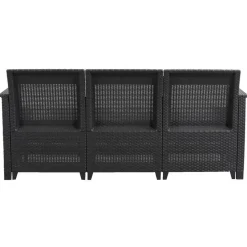 Keter 3-zits loungebank Emma - antraciet - 74xx163x74 cm