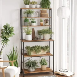 Keukenkast - Keukenrek staand - Industrieel - Bruin - Zwart - 80 x 40 x 167 cm