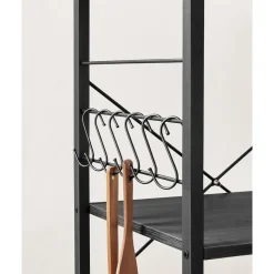 Keukentrolley - Serveerwagen - Keukentrolley op Wieltjes - 89 x 60 x 40 - Zwart