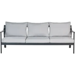 KIATO - Tuinbank 3-zits - Lichtgrijs - Aluminium