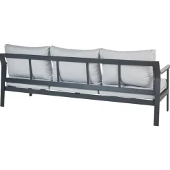 KIATO - Tuinbank 3-zits - Lichtgrijs - Aluminium