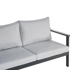 KIATO - Tuinbank 3-zits - Lichtgrijs - Aluminium