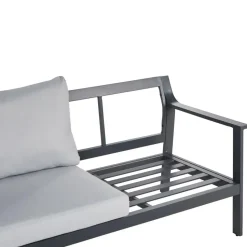 KIATO - Tuinbank 3-zits - Lichtgrijs - Aluminium