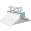 Kinder Kledinghangers in Hout - 20 Stuks voor Kleuters - 360° Haak - Wit