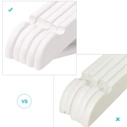 Kinder Kledinghangers in Hout - 20 Stuks voor Kleuters - 360° Haak - Wit