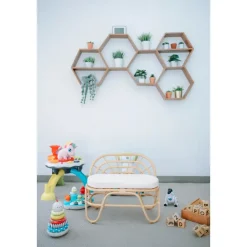 Kinderbank van rotan