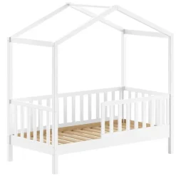 Kinderbed Dallas - 70x140 cm - Wit/massief grenen