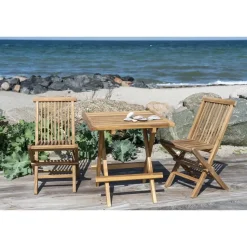 Kinderstoel Naturel Teakhout - Zithoogte 33cm - Toledo - Set van 2