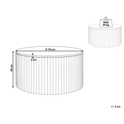 KIRKWOOD - Salontafel - Zwart - Mangohout