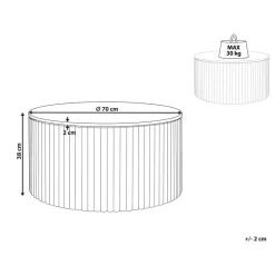 KIRKWOOD - Salontafel - Zwart - Mangohout