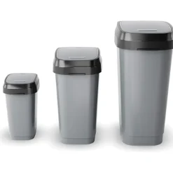 Kis Dual Swing Prullenbak L - 50L - grijs