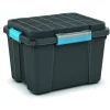 KIS Scuba box M - 45L - zwart/blauwe clips