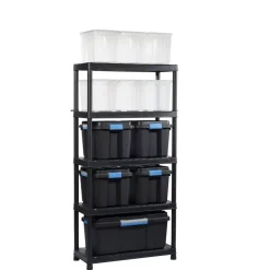 KIS Scuba box M - 45L - zwart/blauwe clips