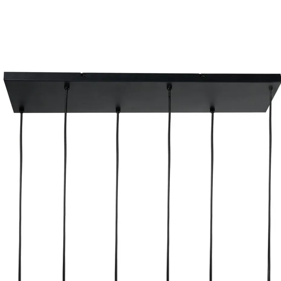 KITARE - Hanglamp 6 lichten - Zwart/Beige - Metaal