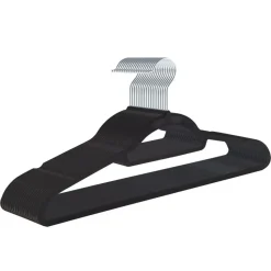 Kledinghangers - antislip - 20 stuks - zwart