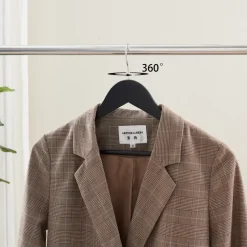 Kledinghangers - massief hout - 30 stuks - zwart