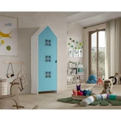 Kledingkast Casami Bruges - 58x37x172 cm - Blauw