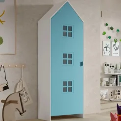 Kledingkast Casami Bruges - 58x37x172 cm - Blauw