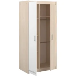 Kledingkast Charly 2-deurs - acaciakleur - 180x85x52 cm