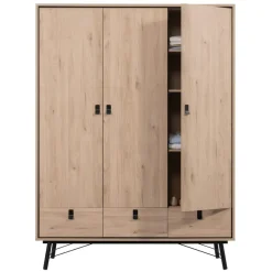 Kledingkast Kansas 3-deurs - eikenkleur - 200x150x60 cm