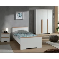 Kledingkast London 146cm met 3 deuren - wit